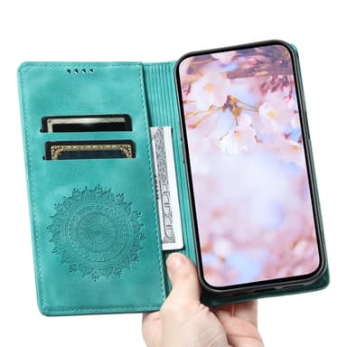 För Samsung Galaxy S25 plånboksfodral Fodral Skal Mandala blommönster