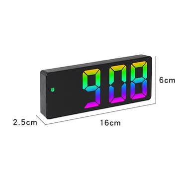 LED-klocka Elektronisk digital väckarklocka Färgglad 12/24H - Style E