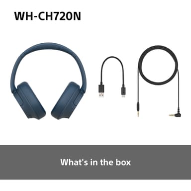 Sony WH-CH720N trådlösa on-ear hörlurar (blå)