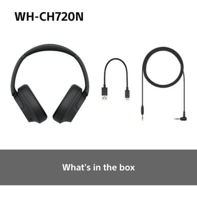 Sony WH-CH720N trådlösa on-ear hörlurar (svart)