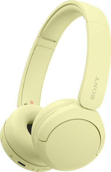 Sony WH-CH520 trådlösa on-ear hörlurar (gul)