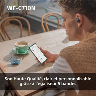 Sony WF-C710N true wireless in-ear hörlurar (glas blå)
