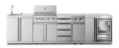 Fristående Gasolgrill med 4 effektiva brännare och infravärme - Stainless