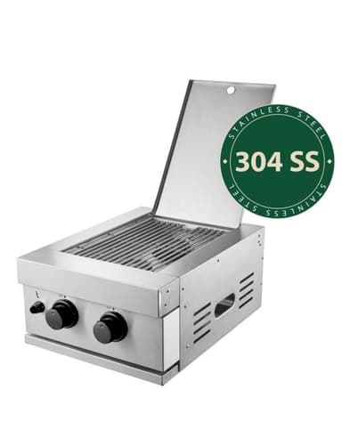 Myoutdoorkitchen - Built-in - Inbyggbar Sidobrännare med dubbla plattor