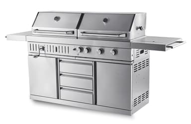 Fristående Gasol - och Kolgrill - Stainless