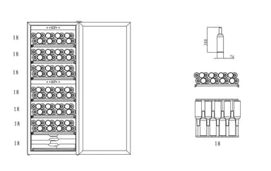 Fristående vinkyl - WineExpert 126 Stainless