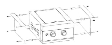 Myoutdoorkitchen - Built-in - Inbyggbar Sidobrännare med dubbla plattor