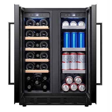 Inbyggbar Vin- och ölkyl - Arctic Collection 60 Duo Fullglass Black