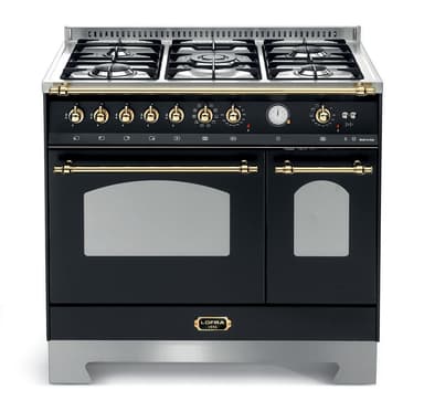 Lofra - Dolce Vita 90 cm (2 ugnar) (Svart/Mässing) Gas