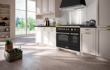 Lofra - Dolce Vita 90 cm (2 ugnar) (Svart/Mässing) Gas