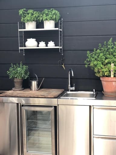 Myoutdoorkitchen - Modul med kylskåp och förvaringsskåp