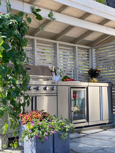 Modul med diskbänk och förvaringsskåp - Stainless