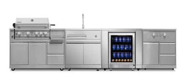 Myoutdoorkitchen - Inox Range - Fristående gasgrill med 4 brännare och infravärme