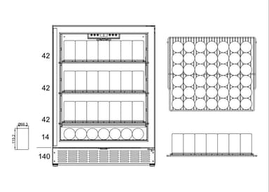 Myoutdoorkitchen - Inox Range - Kylskåpsmodul