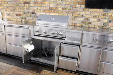 Myoutdoorkitchen - Inox Range - Fristående gasgrill med 4 brännare och infravärme