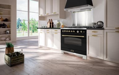 Lofra - Dolce Vita 90 cm (1 ugn) (Svart/Mässing) Gas