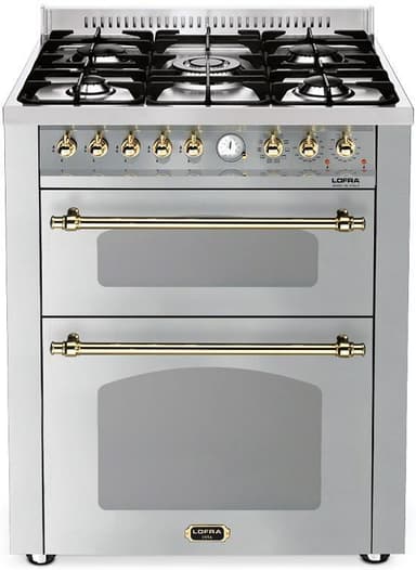 Lofra Spis - Dolce Vita 70 cm (2 ugnar)(Rostfri/Mässing) Gas