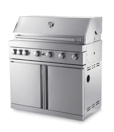 Fristående Gasolgrill med 6 brännare och infravärme - Stainless