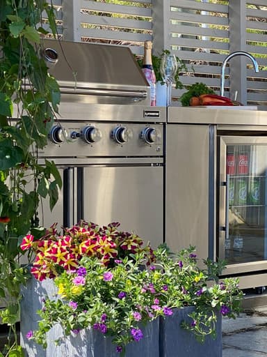 Fristående Gasolgrill med 6 brännare och infravärme - Stainless