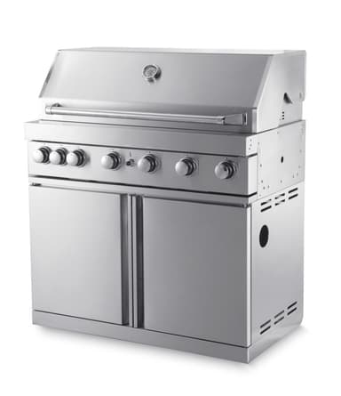 Fristående Gasolgrill med 6 brännare och infravärme - Stainless