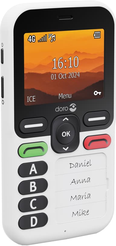 Doro Leva X10 mobiltelefon (vit/svart)