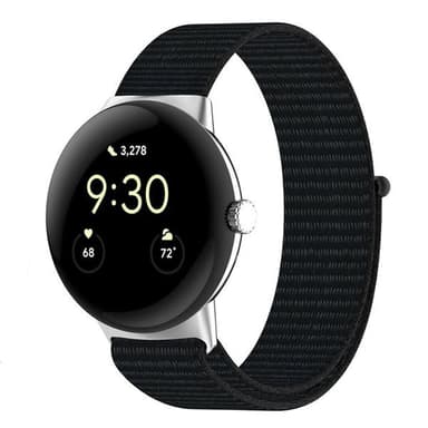 Armband i nylon till Google Pixel Watch 1 / 2 - Svart