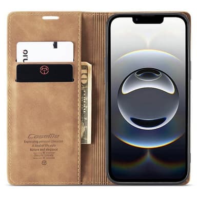 CaseMe mobilfodral 013 iPhone 16e - Brun