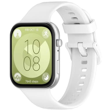 Huawei Fit 3 silikonarmband med färgspänne - Vit