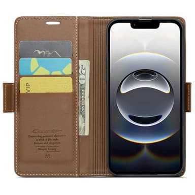 CaseMe mobilfodral 023 iPhone 16e - Brun