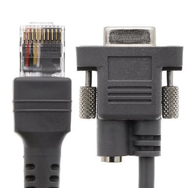 Streckkodsläsarekabel Spiral - RJ45 till RS232 till Honeywell / Zebra / Symbol 3m