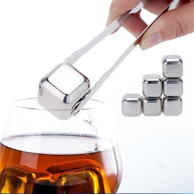 Rostfria iskuber 6-pack - BPA-fritt rostfritt stål