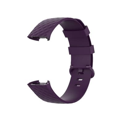 Silikonarmband Fitbit Charge 4 / Charge 3 / Charge 3 SE - stl. S Mörklila