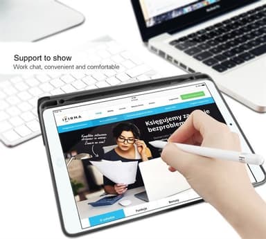 Konstläderfodral med pennhållare till iPad Pro 10,5""