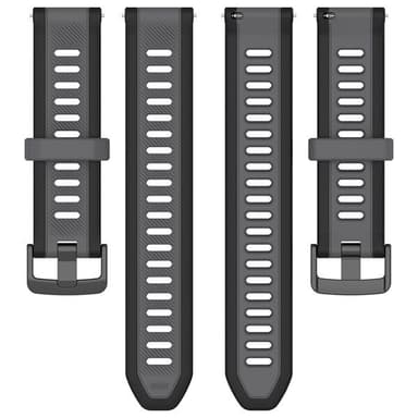 Armband i silikon till Garmin Forerunner 165 18mm - Svart
