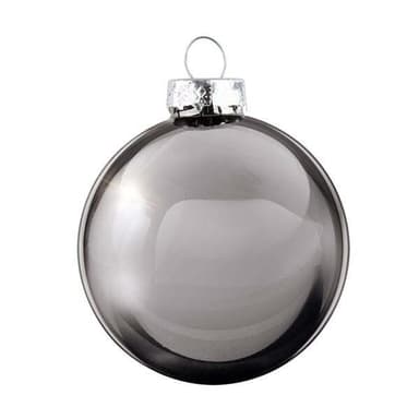Julkulor i glas 8cm 6-pack - Silver