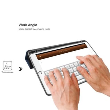 Konstläderfodral med pennhållare till iPad Pro 10,5""