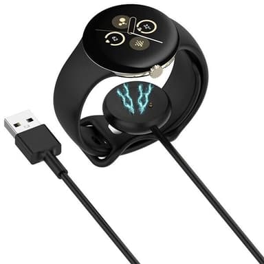 Laddkabel med USB-A och magnetkontakt för Fitbit Ace LTE och Google Pixel Watch