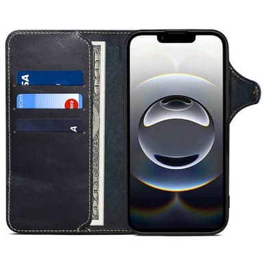 Denior mobilfodral läder iPhone 16e - Blå