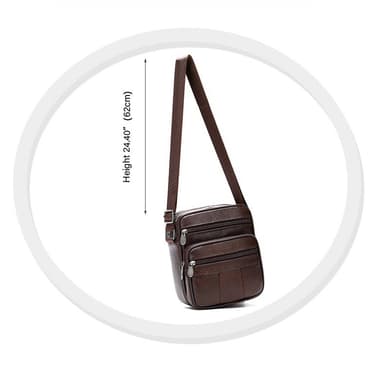 Crossbody Väska i Äkta Läder Svart