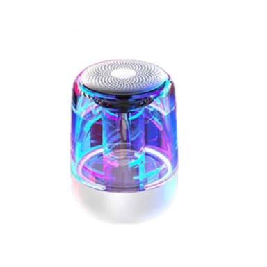 Portabel Bluetooth 5.3 Högtalare med LED-Ljus – Transparent Design, Tr