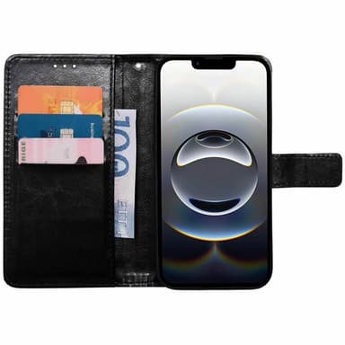 Plånboksfodral 3-kort iPhone 16e - Svart