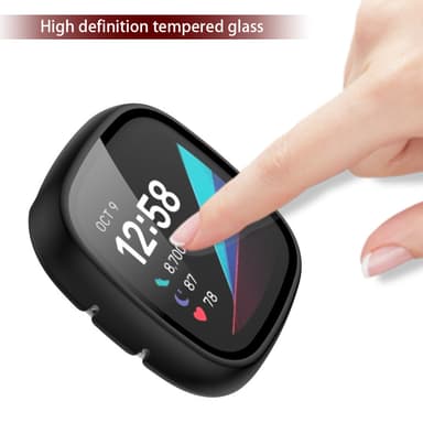 Skyddsfodral för Fitbit Versa 3 & Sense Svart