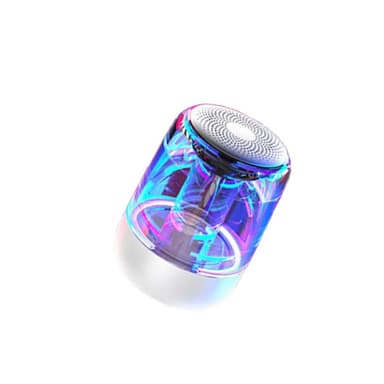 Portabel Bluetooth 5.3 Högtalare med LED-Ljus – Transparent Design, Tr