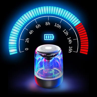 Portabel Bluetooth 5.3 Högtalare med LED-Ljus – Transparent Design, Tr
