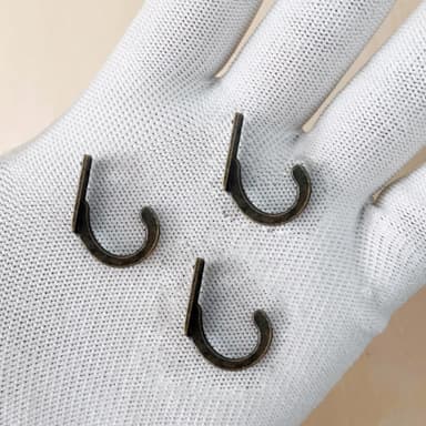 Väggkrokar med skruvar 10-pack Svart