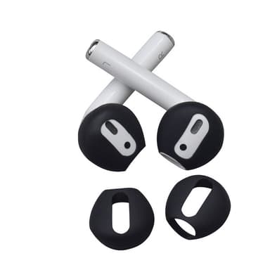 Öronskydd i Silikon för AirPods 1/2 Generation Svart