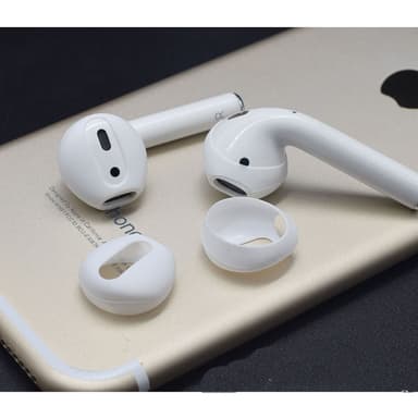 Öronskydd i Silikon för AirPods 1/2 Generation Vit