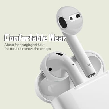 Öronskydd i Silikon för AirPods 1/2 Generation Vit