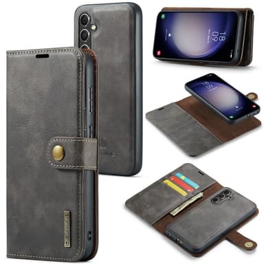 DG MING Samsung A56 5G 2-i-1 Magnet Plånboksfodral - Grå