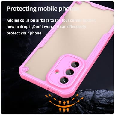 SKALO Samsung A36 5G Armor Hybrid Frosted Skal - Rosa